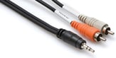 Y CABLE 3.5MM TRS MALE RCA MALE 10FT